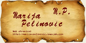 Marija Pelinović vizit kartica